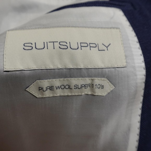 Suitsupply Napoli Blazer Mens 46 Blue Wool Sport Coat Jacket Reda Super 110s - Picture 7 of 16